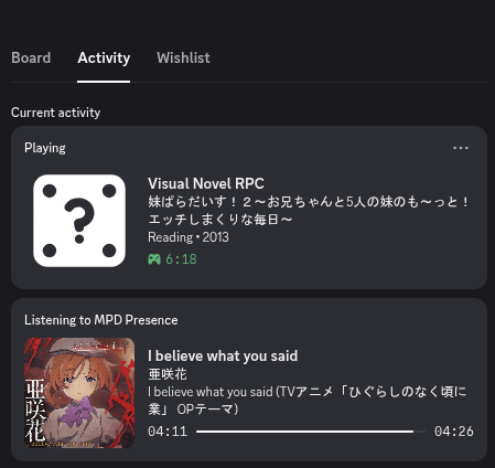 User activity without cover